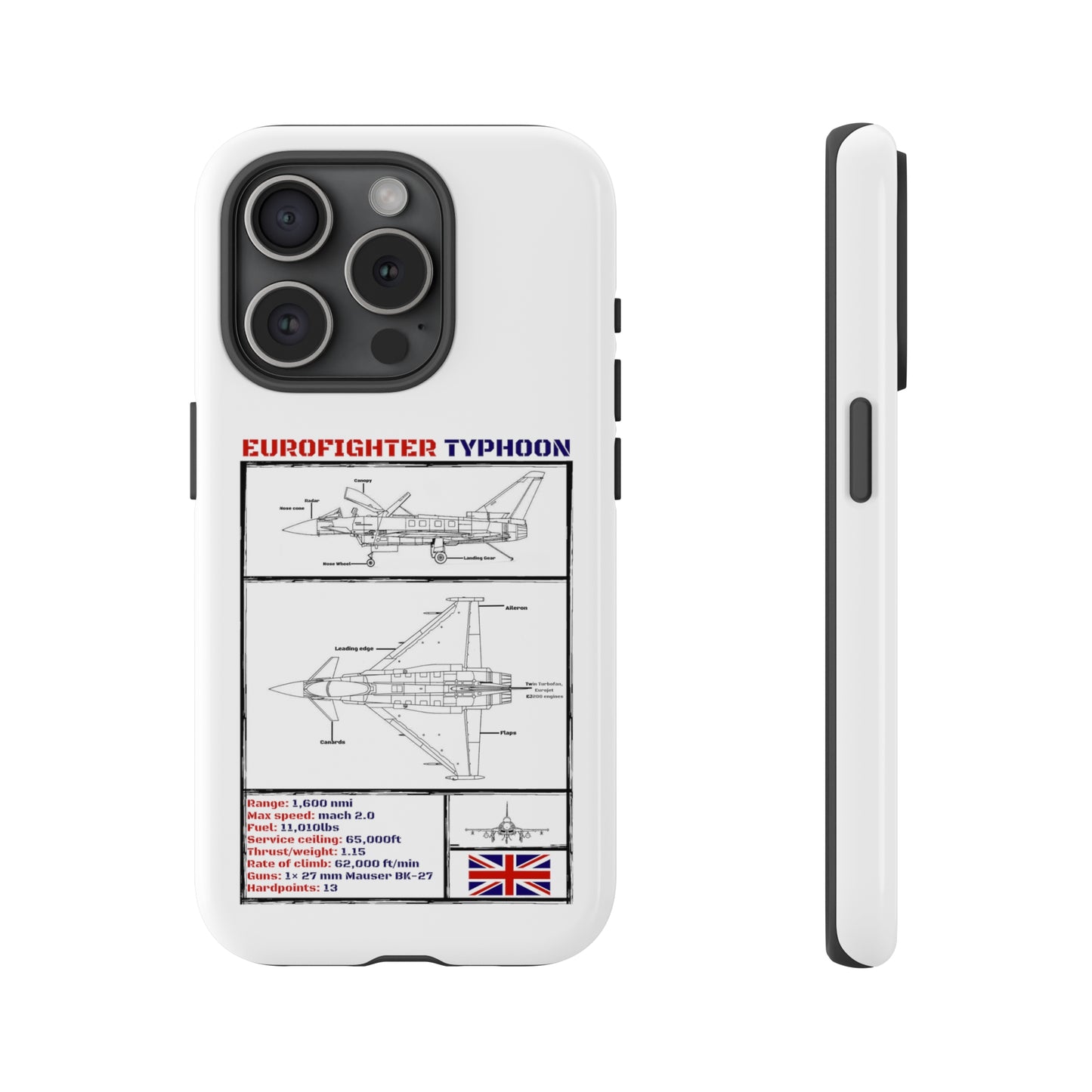 Eurofighter Typhoon Rigid Phone Case (RAF colour-ways)