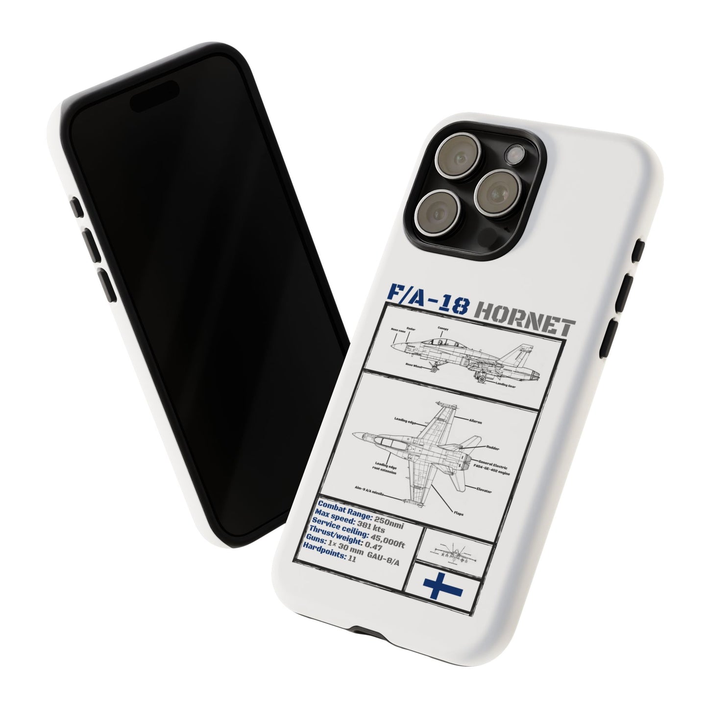 F/A-18 Hornet Schematic edition phone case (FAF Colour-Way)