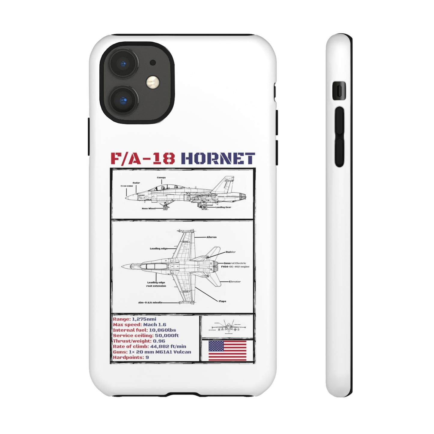 F/A-18 Schematic Rigid Phone Case (USAF colour-ways)