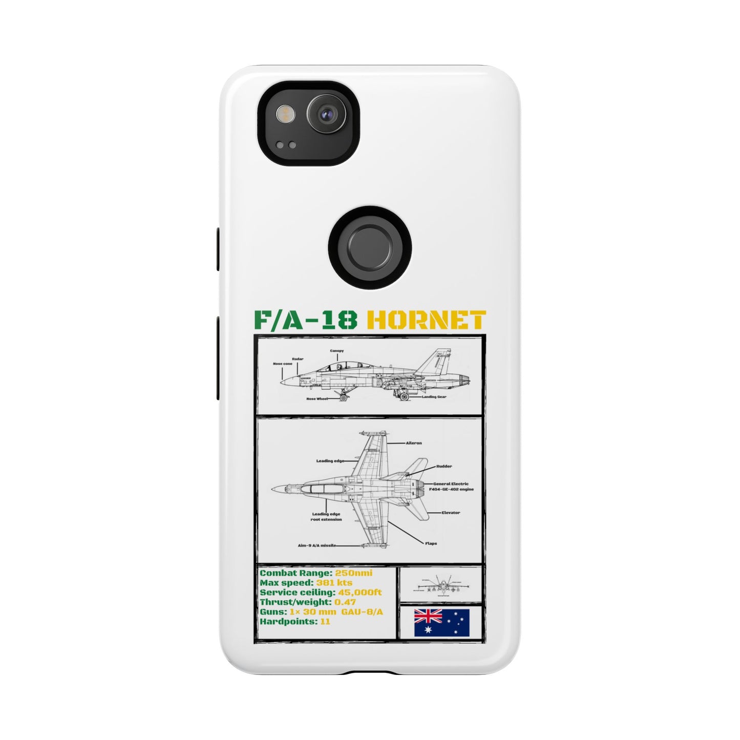F/A-18 Hornet Schematic edition phone case (RAAF Colour-Way)