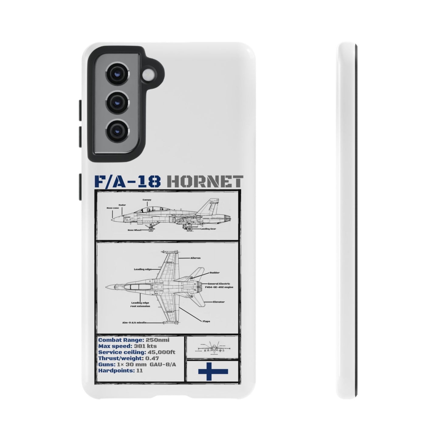 F/A-18 Hornet Schematic edition phone case (FAF Colour-Way)