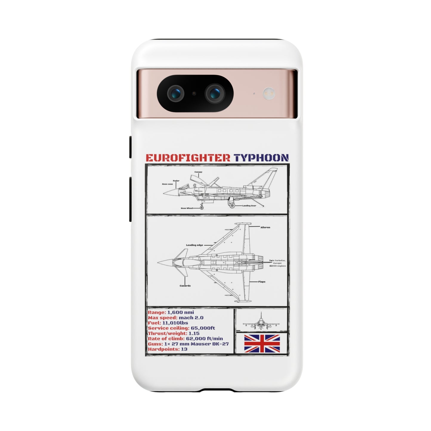 Eurofighter Typhoon Rigid Phone Case (RAF colour-ways)