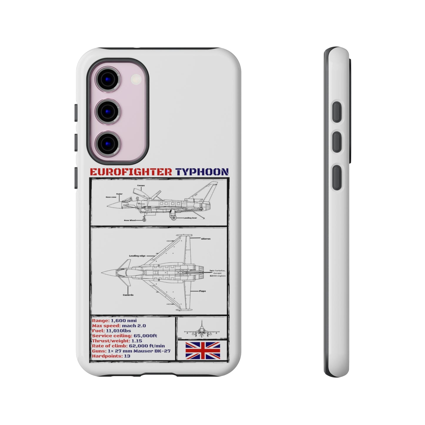 Eurofighter Typhoon Rigid Phone Case (RAF colour-ways)