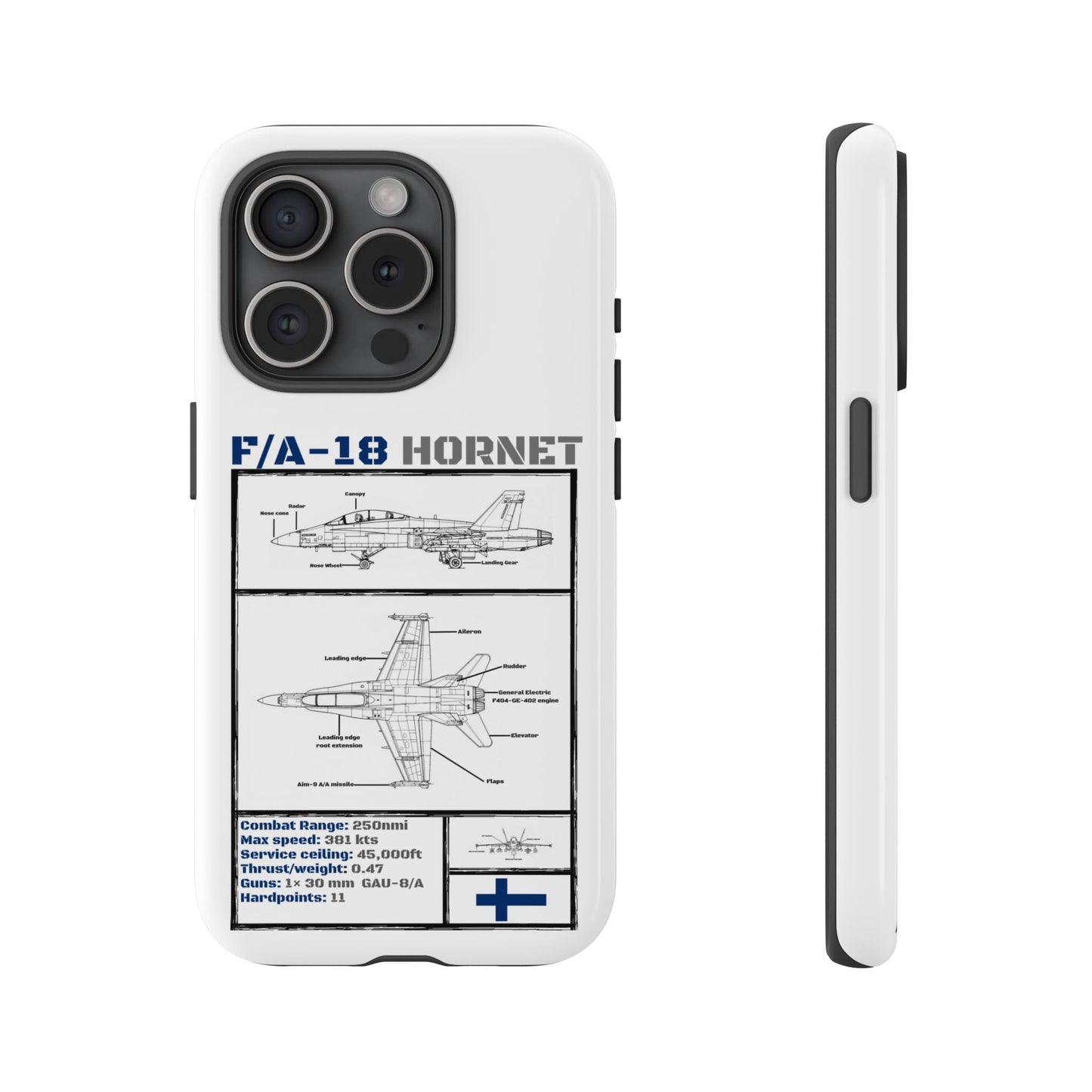 F/A-18 Hornet Schematic edition phone case (FAF Colour-Way)