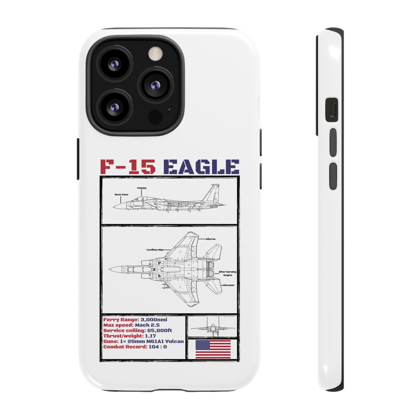 F-15 Schematic edition phone case