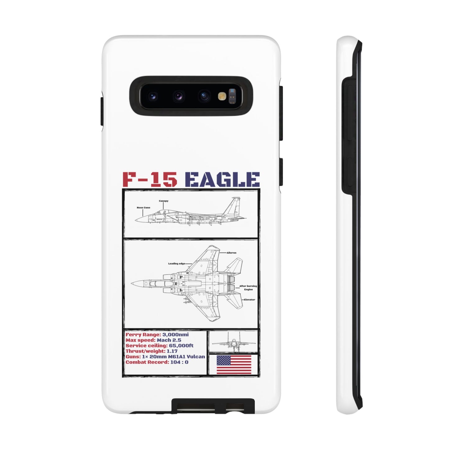 F-15 Schematic edition phone case