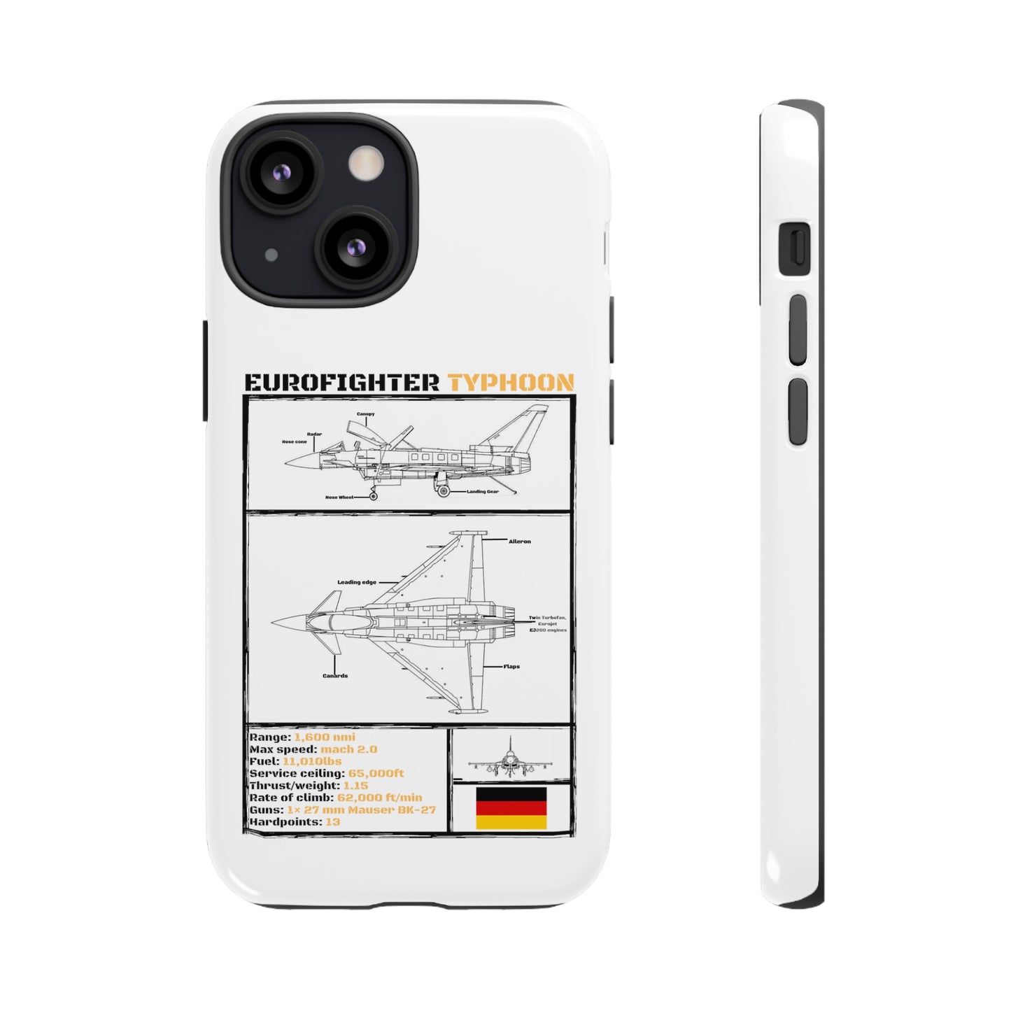 Eurofighter Typhoon Rigid Phone Case (Luftwaffe colour-ways)