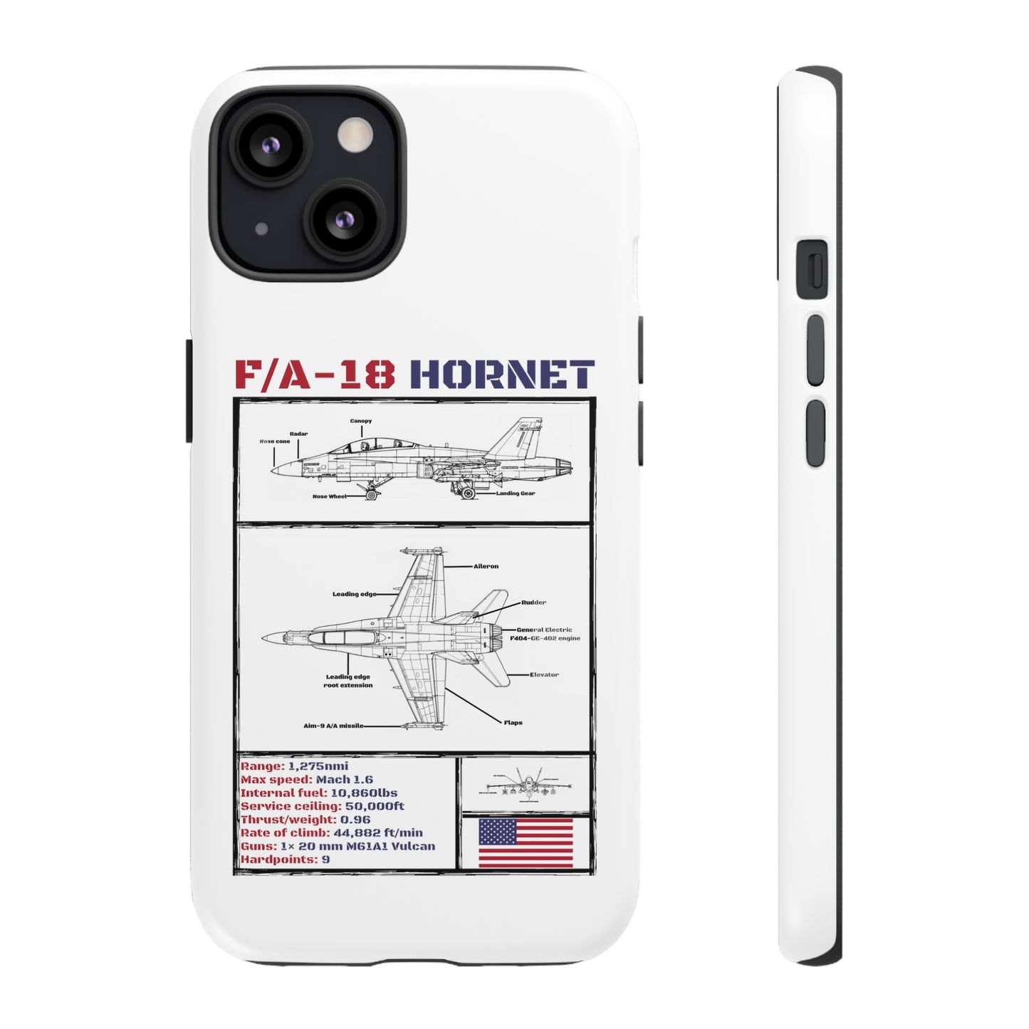 F/A-18 Schematic Rigid Phone Case (USAF colour-ways)