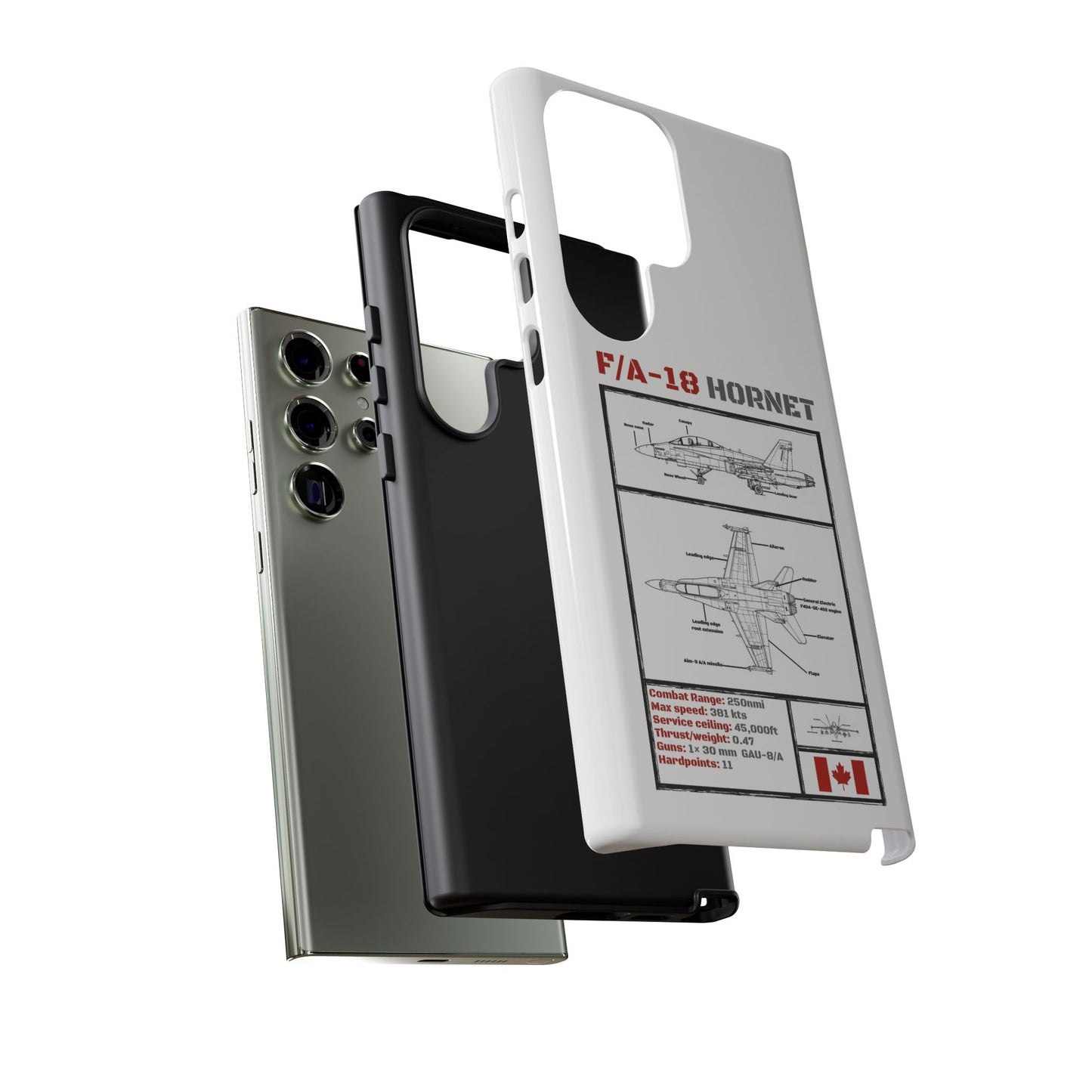 F/A-18 Hornet Schematic edition phone case (RCAF Colour-Way)
