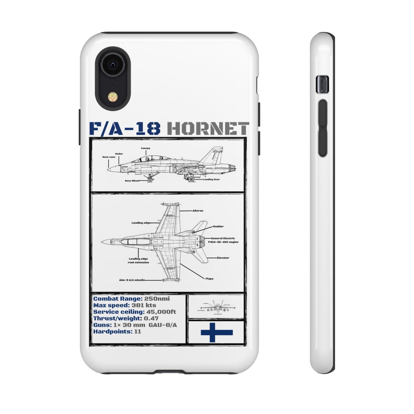 F/A-18 Hornet Schematic edition phone case (FAF Colour-Way)