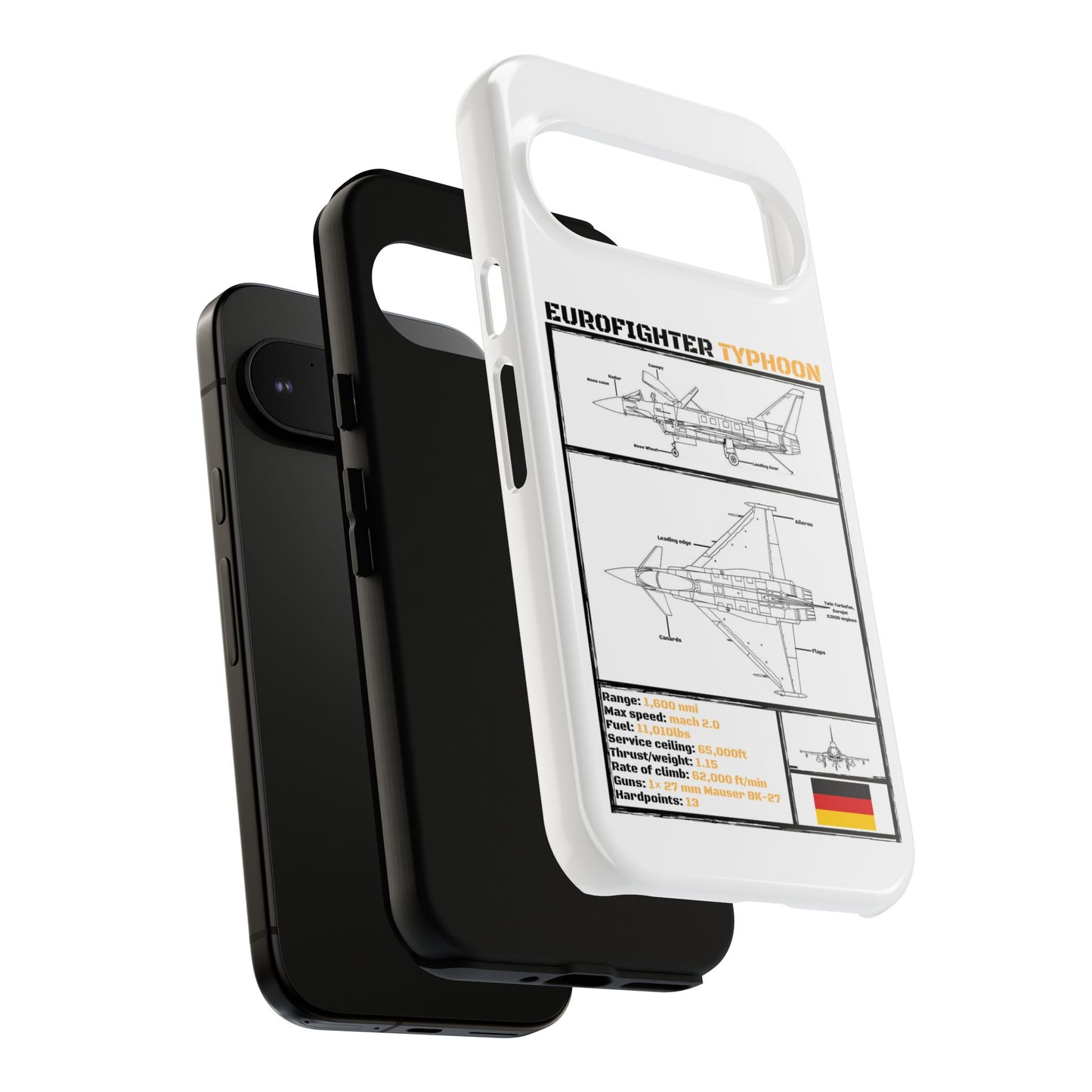 Eurofighter typhoon Schematic edition phone case (Luftwaffe Colour-Way)