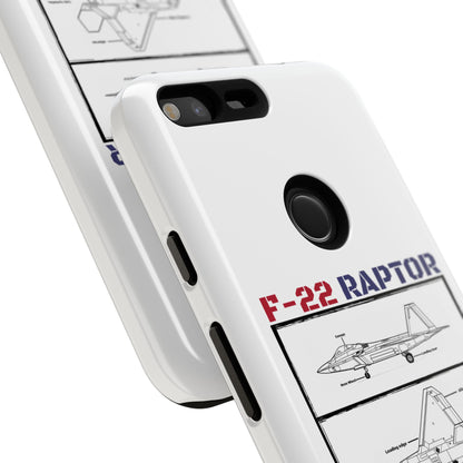 F-22 Raptor Schematic edition phone case (USAF Colour-Way)