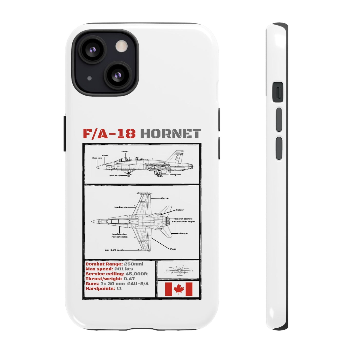 F/A-18 Hornet Schematic edition phone case (RCAF Colour-Way)
