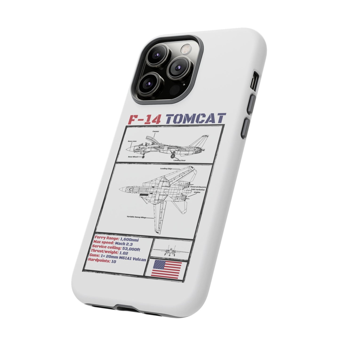 F-14 Tomcat Schematic edition phone case