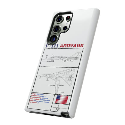 F111 Aardvark  Schematic Durable Phone Case (USAF Colourways)