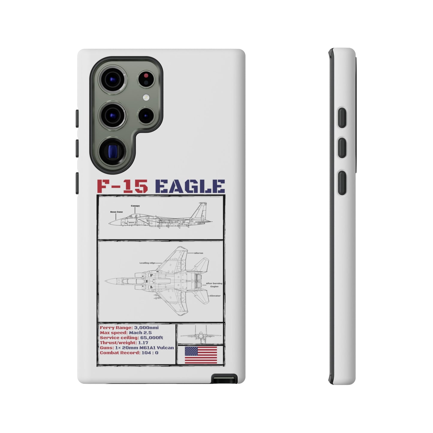 F-15 Schematic rigid Phone Case (USAF colour-ways)