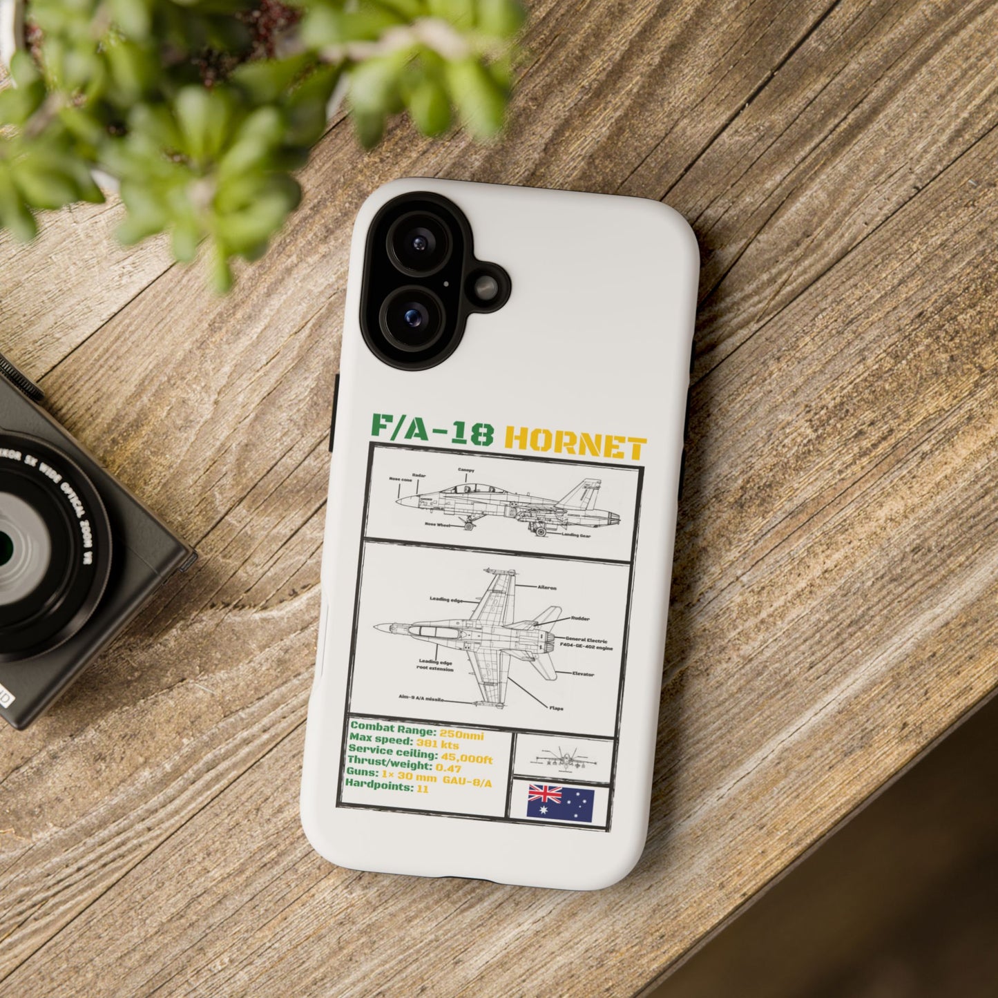 F/A-18 Hornet Schematic edition phone case (RAAF Colour-Way)