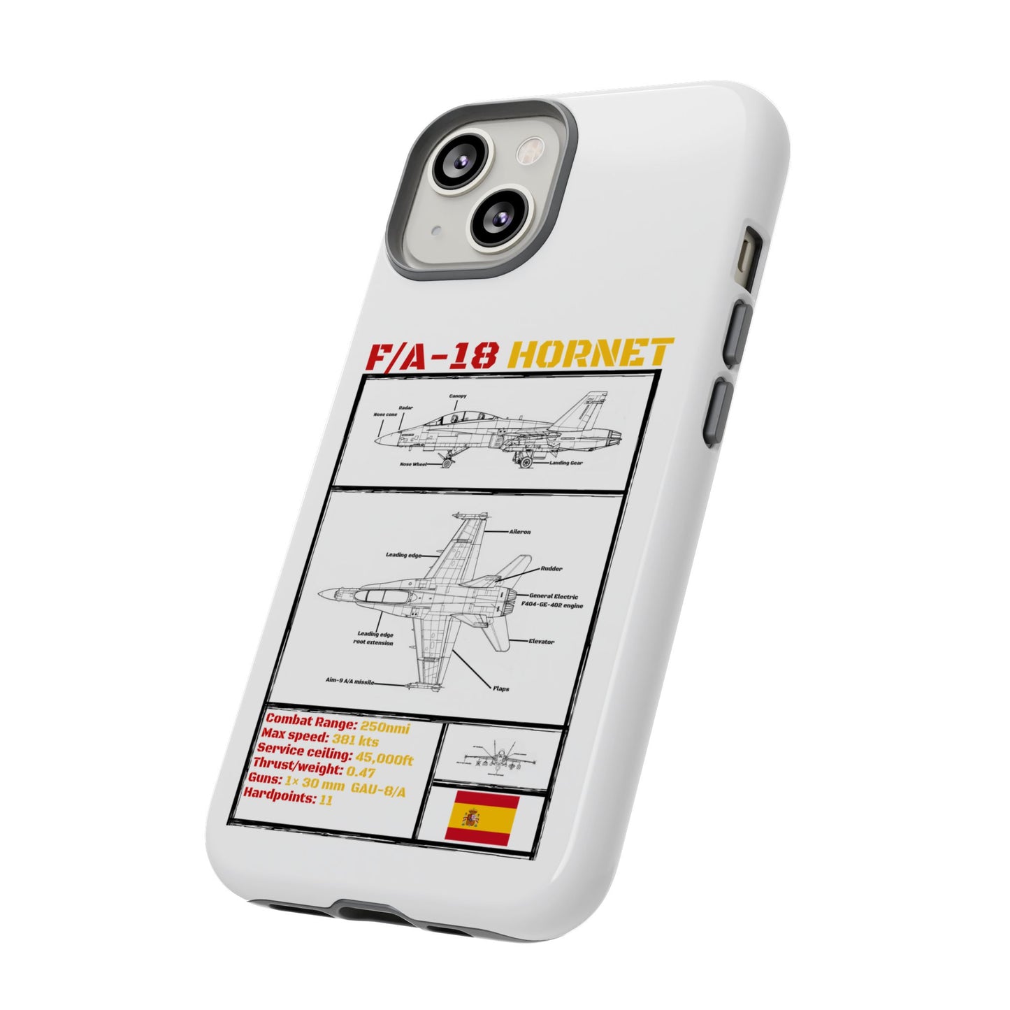 F/A-18 Hornet Schematic edition phone case (EDA Colour-Way)