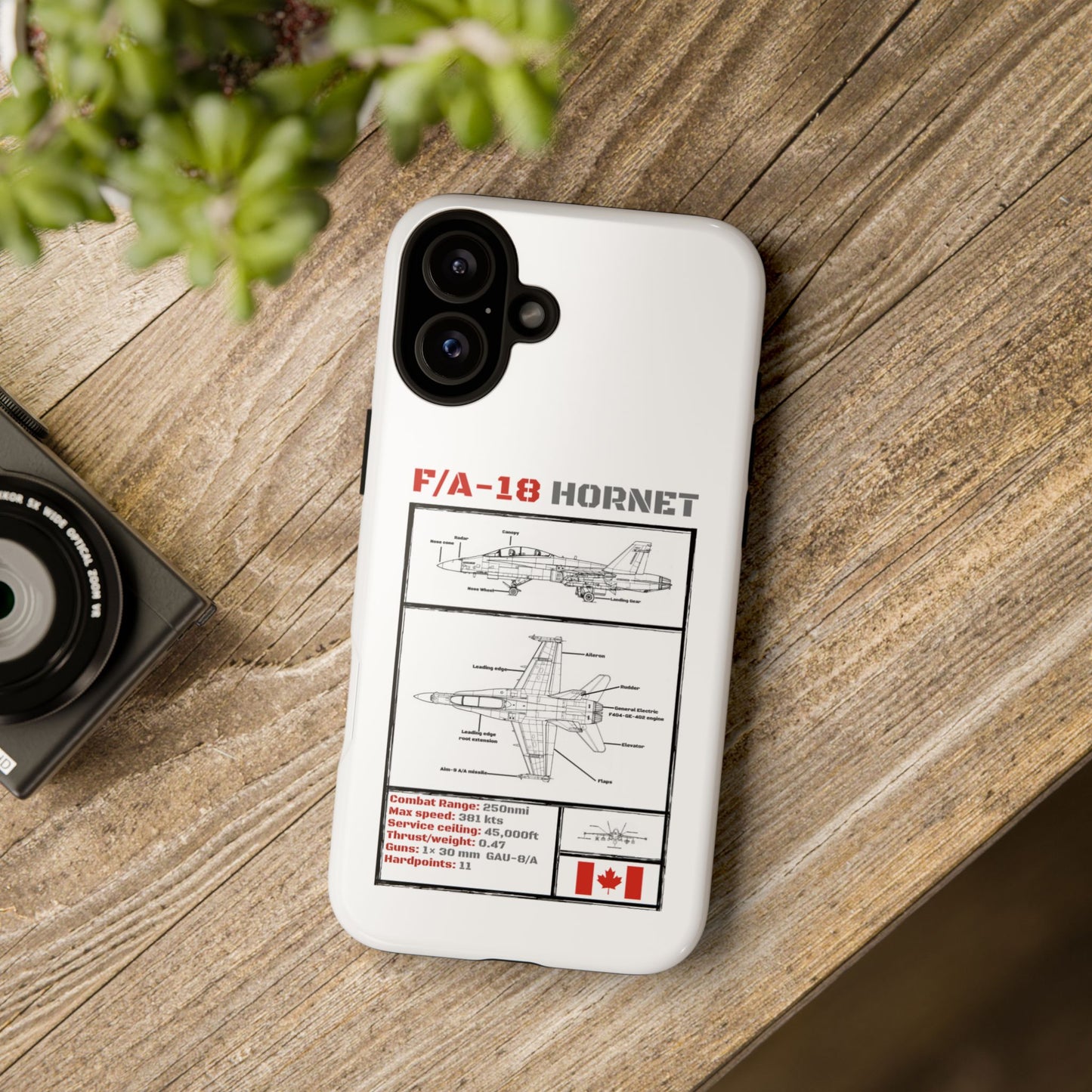 F/A-18 Hornet Schematic edition phone case (RCAF Colour-Way)