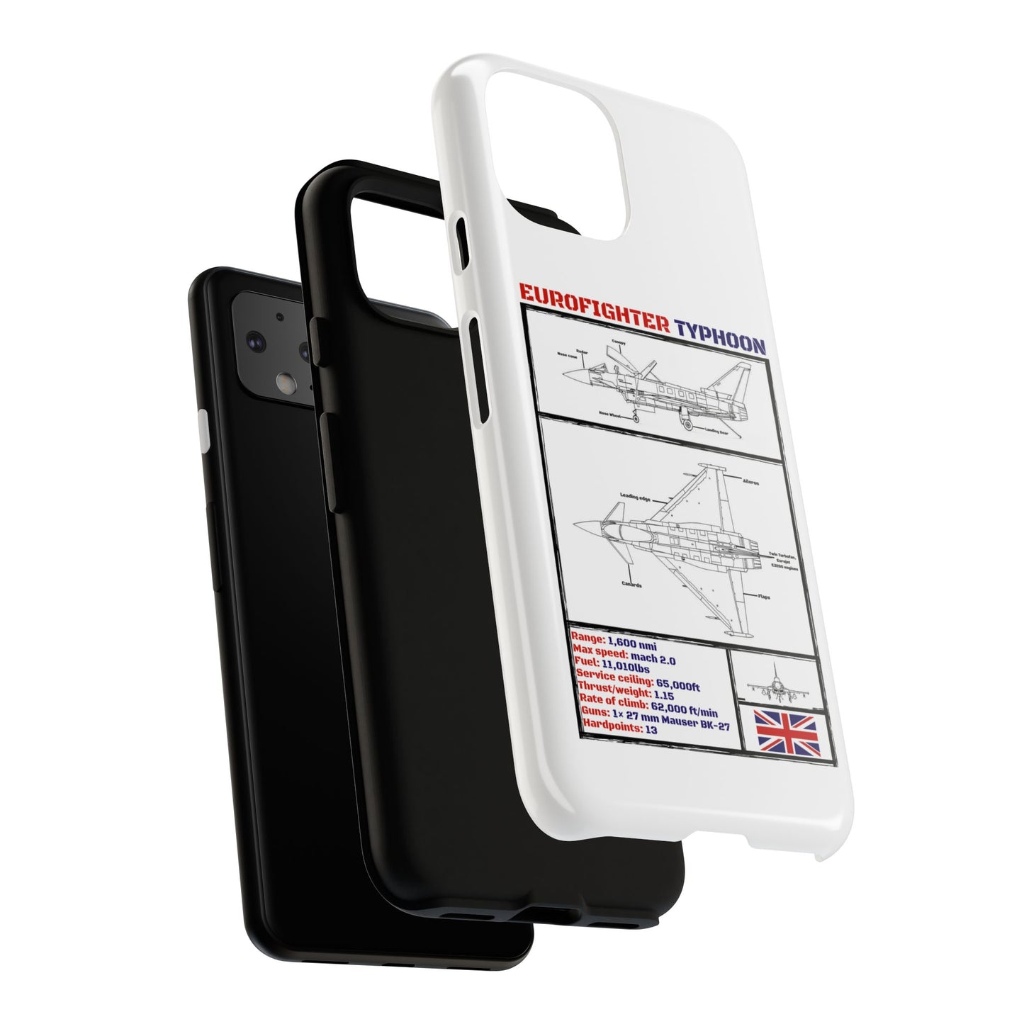 Eurofighter typhoon Schematic edition phone case (RAF Colour-Way)