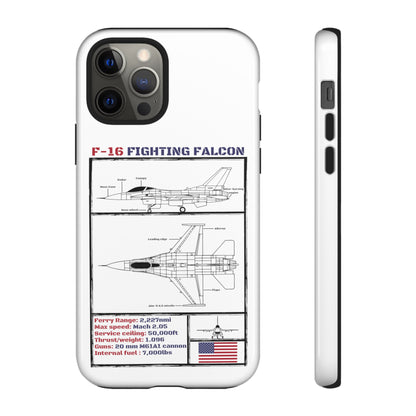 F-16 Schematic rigid Phone Case (USAF colour-ways)