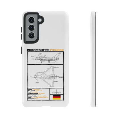 Eurofighter typhoon Schematic edition phone case (Luftwaffe Colour-Way)