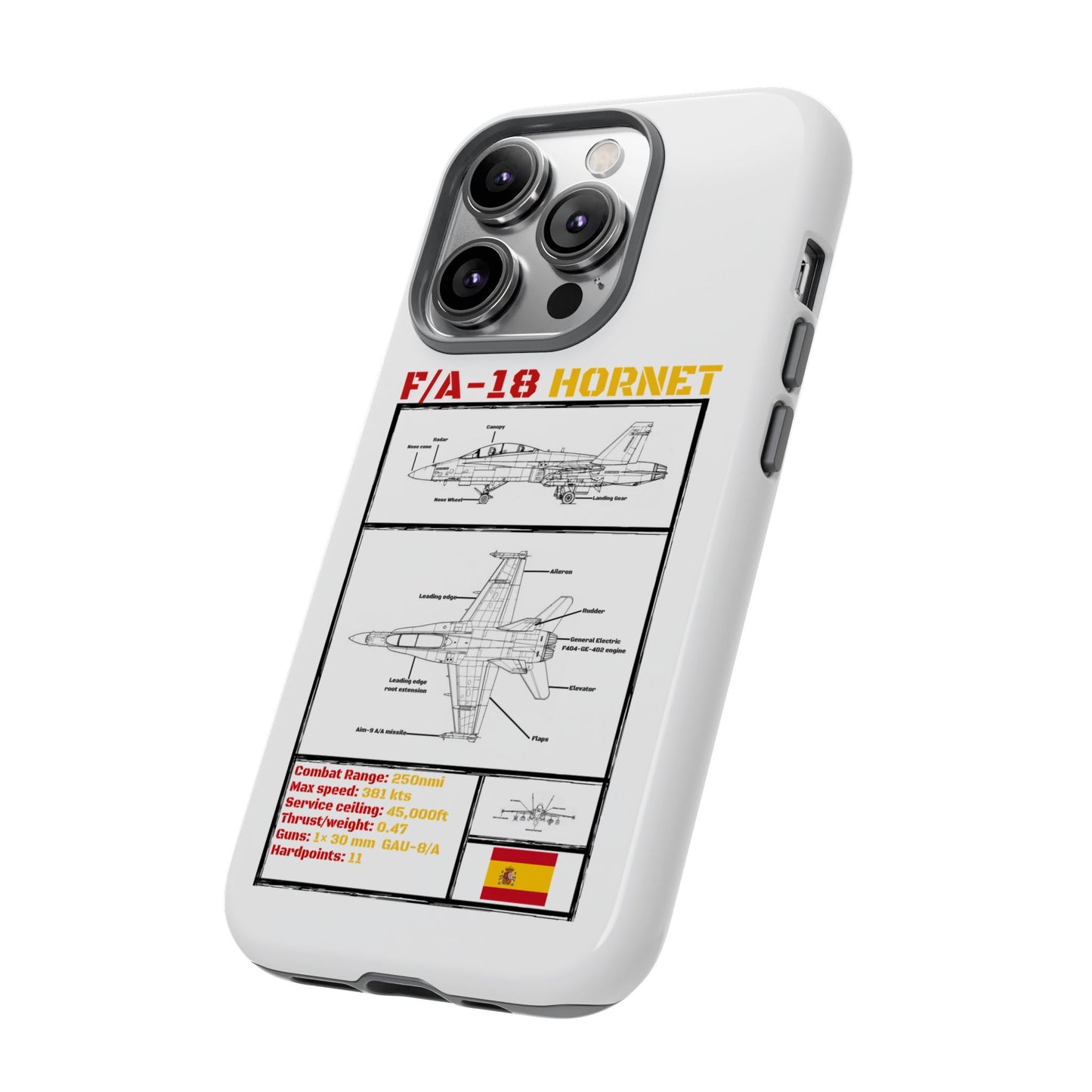 F/A-18 Hornet Schematic edition phone case (EDA Colour-Way)