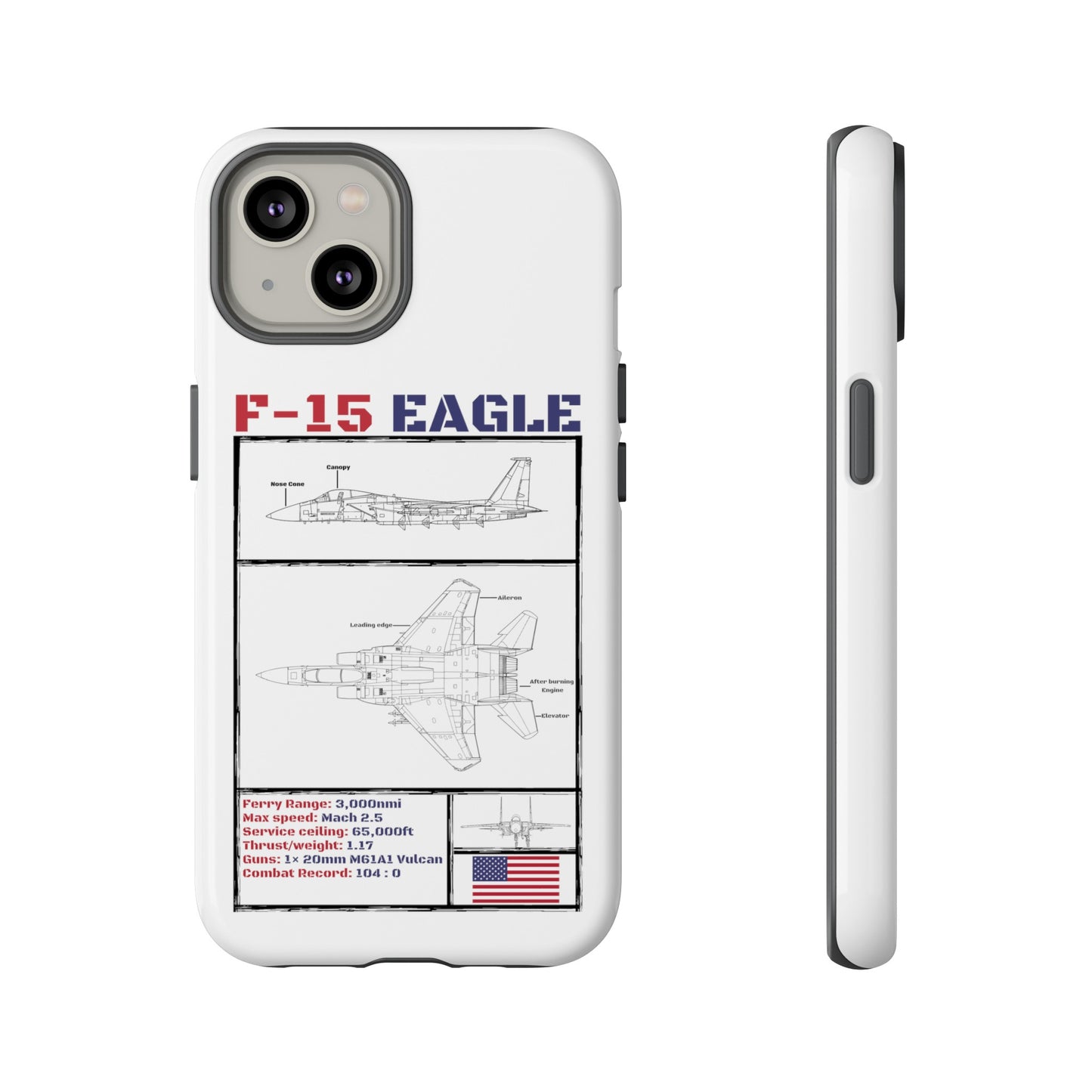 F-15 Schematic rigid Phone Case (USAF colour-ways)