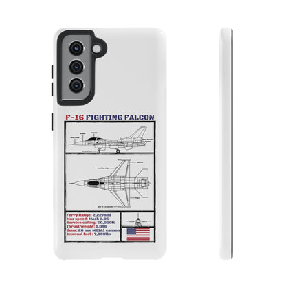 F-16 Fighting Falcon Schematic edition phone case (USAF Colour-Way)