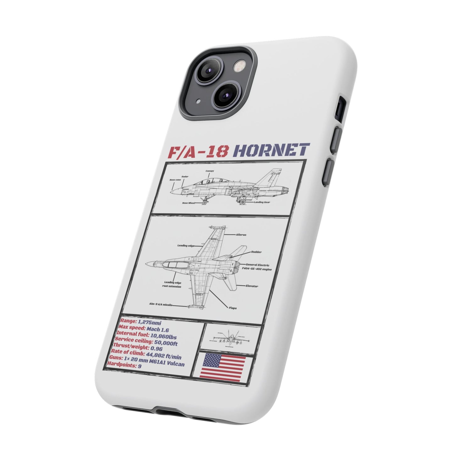 F/A-18 Hornet Schematic edition phone case