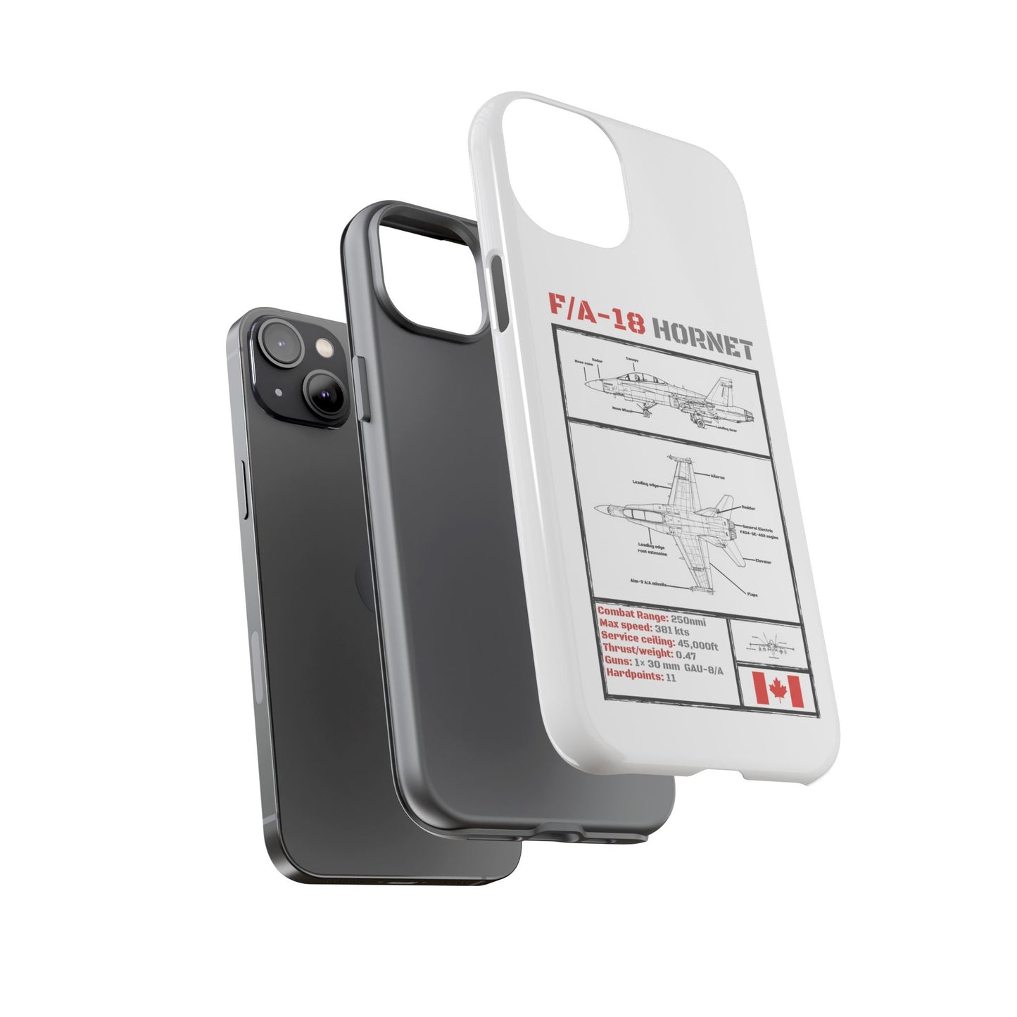 F/A-18 Hornet Schematic edition phone case (RCAF Colour-Way)