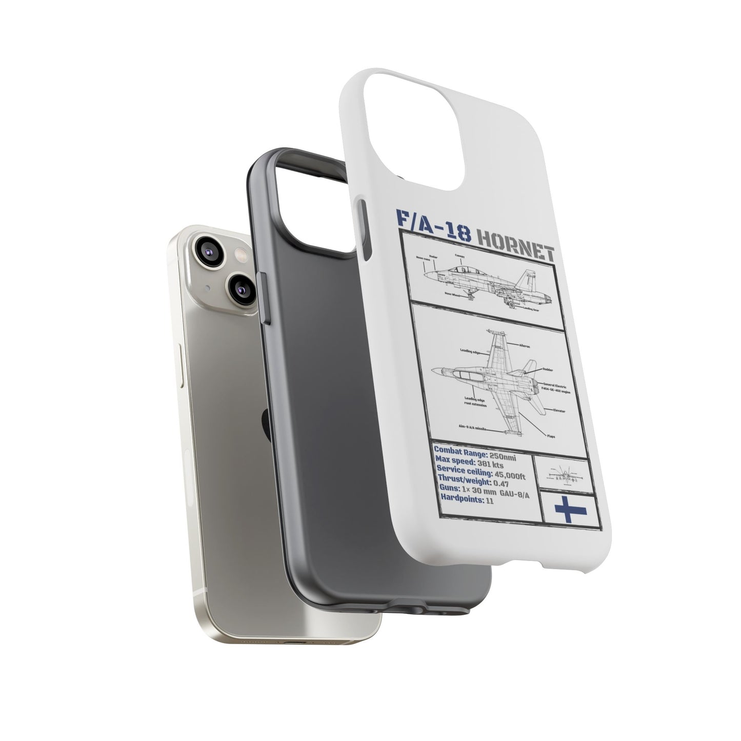 F/A-18 Hornet Schematic edition phone case (FAF Colour-Way)