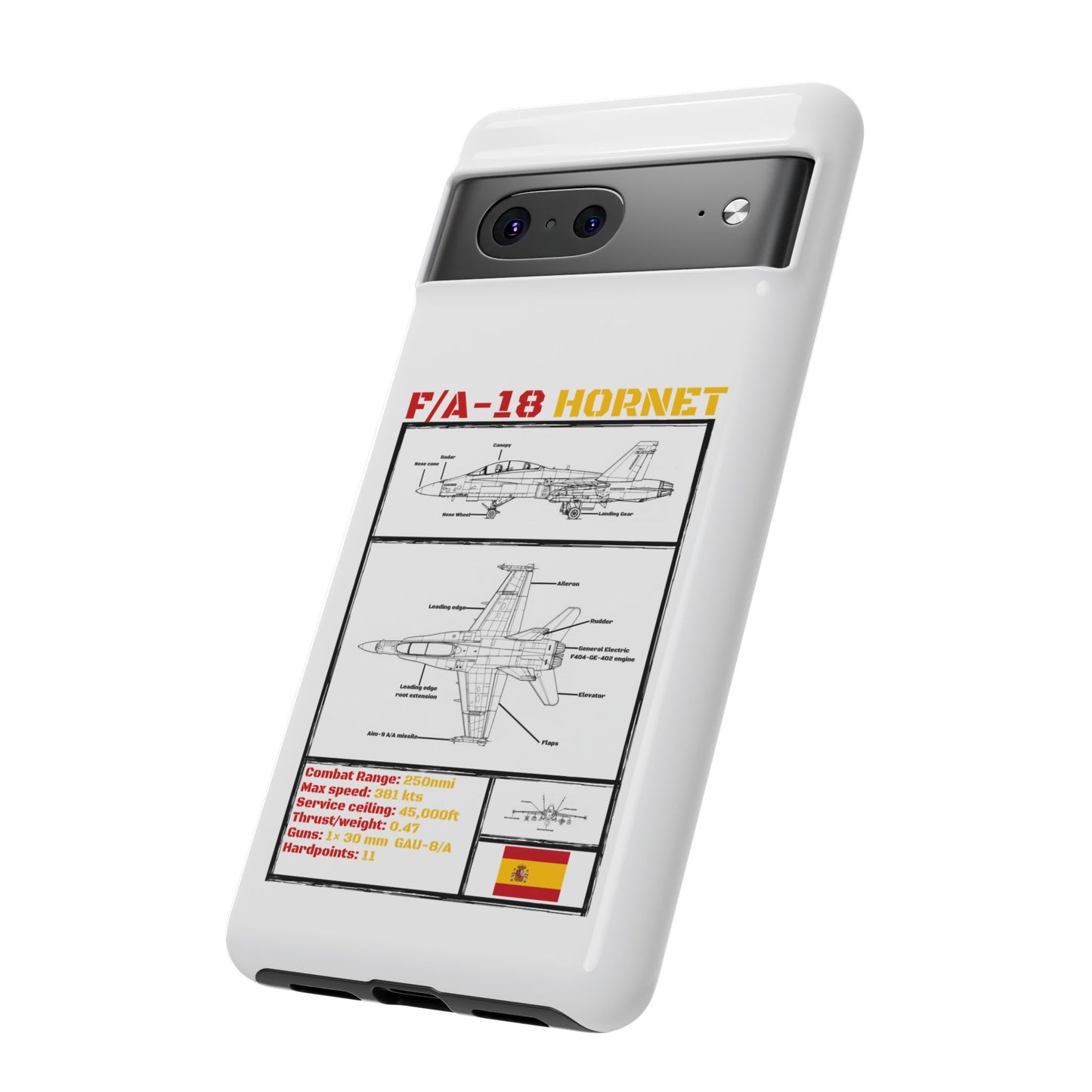 F/A-18 Hornet Schematic edition phone case (EDA Colour-Way)