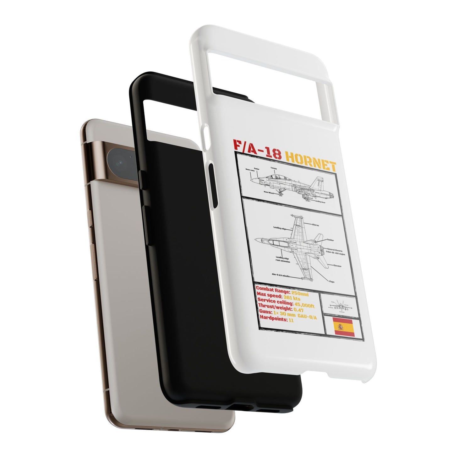 F/A-18 Hornet Schematic edition phone case (EDA Colour-Way)