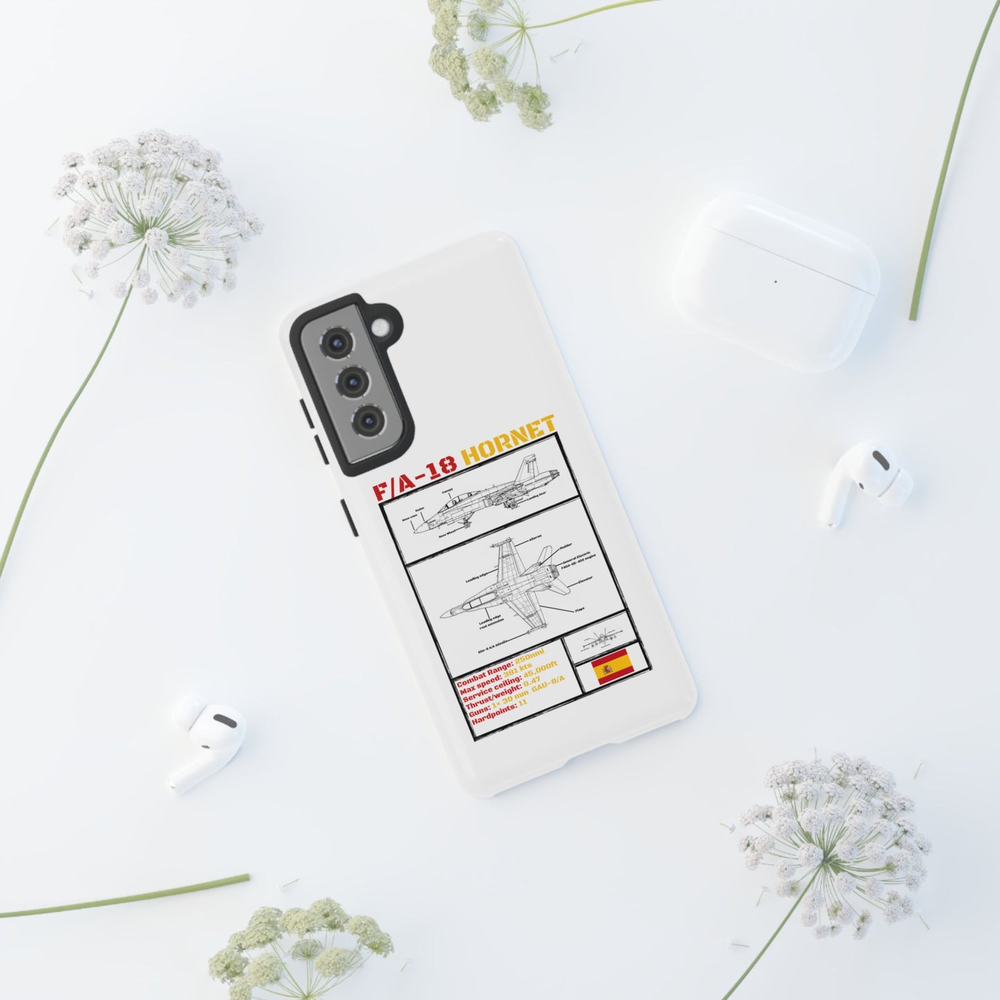 F/A-18 Hornet Schematic edition phone case (EDA Colour-Way)
