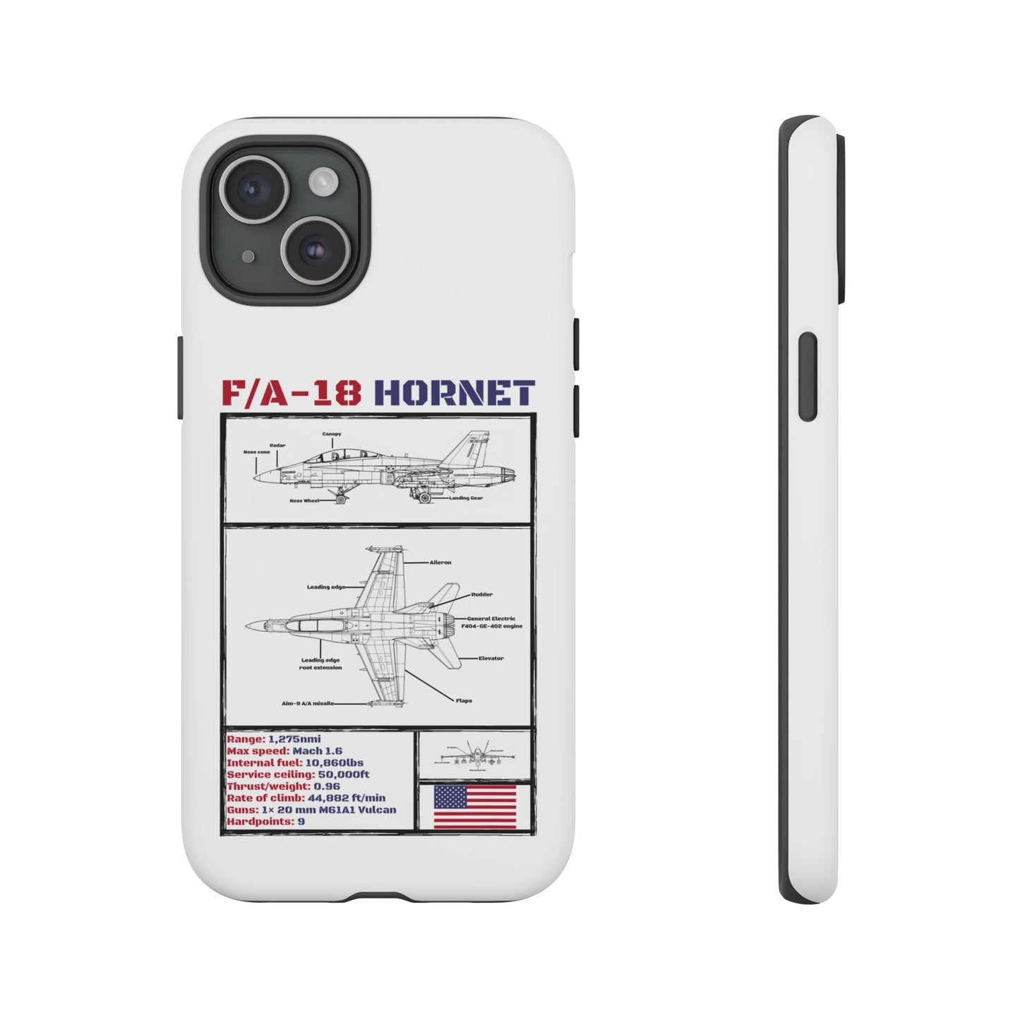 F/A-18 Hornet Schematic edition phone case