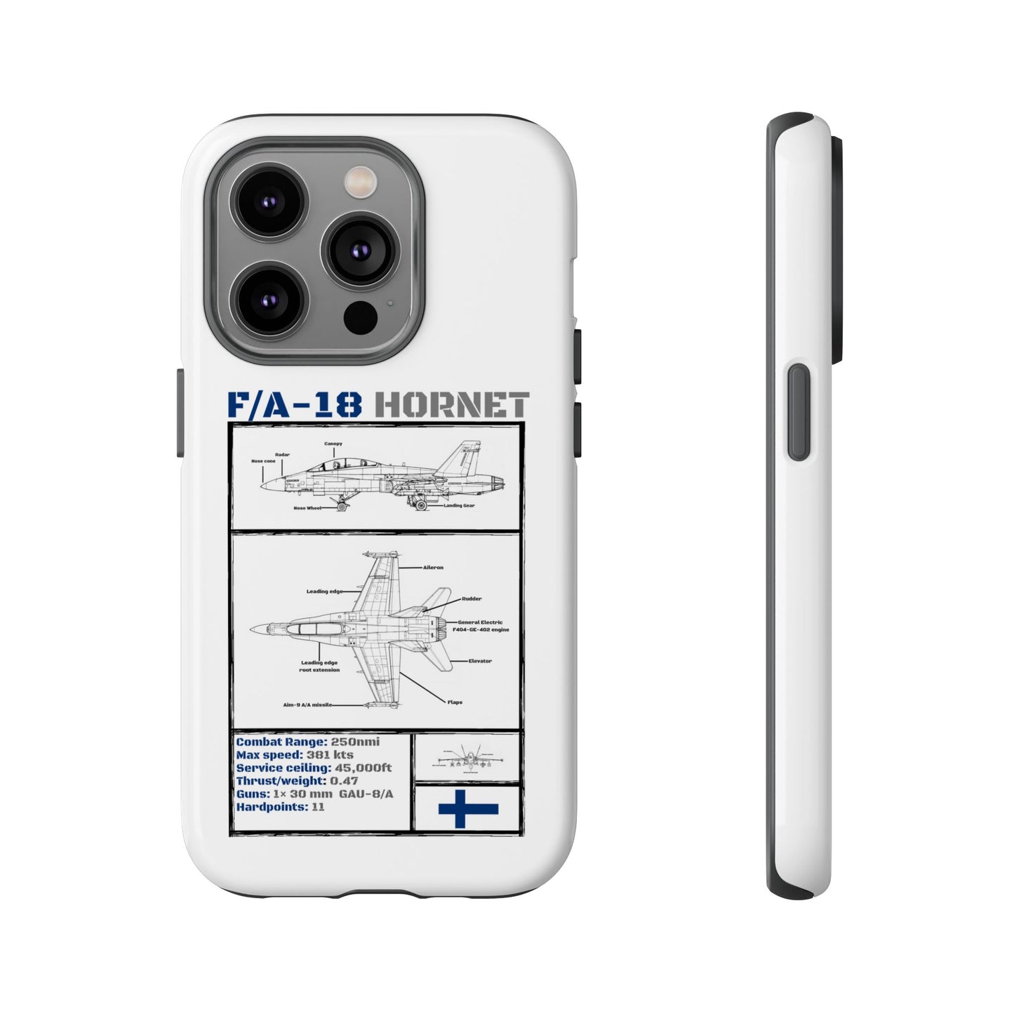 F/A-18 Hornet Schematic edition phone case (FAF Colour-Way)
