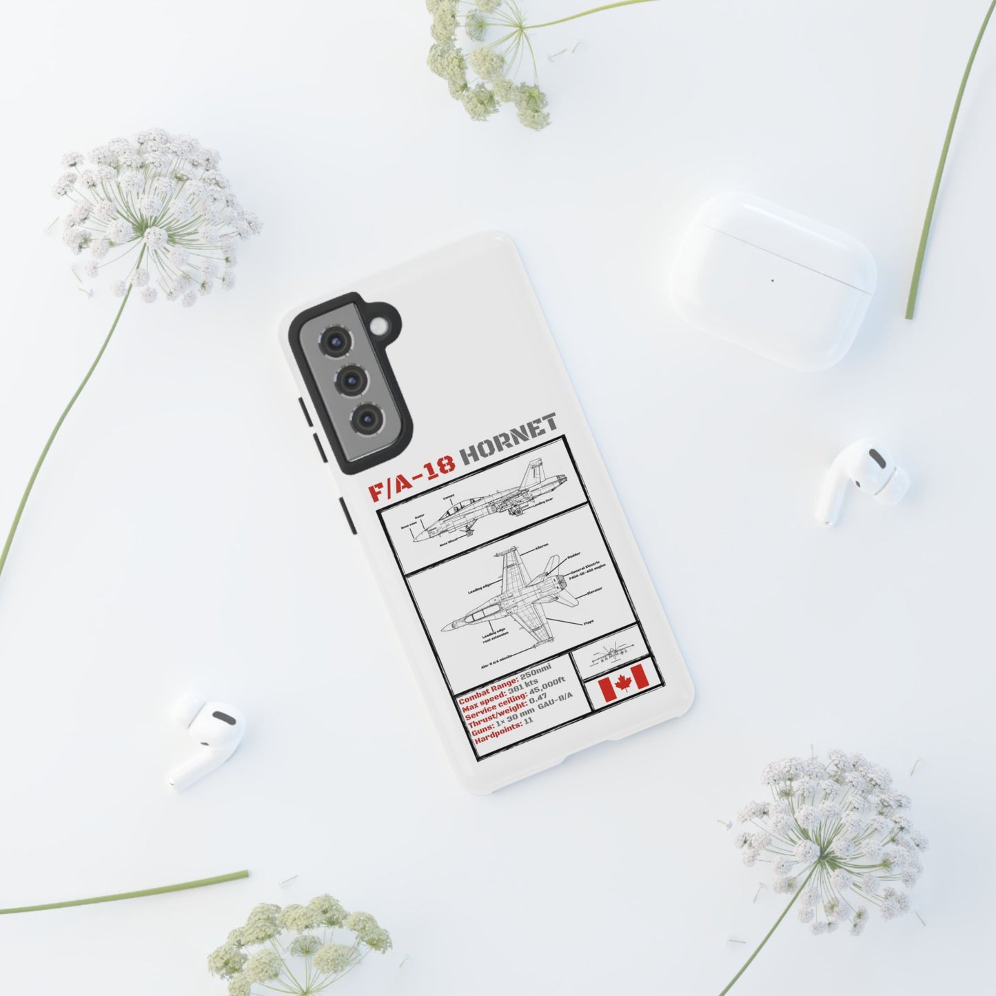 F/A-18 Hornet Schematic edition phone case (RCAF Colour-Way)