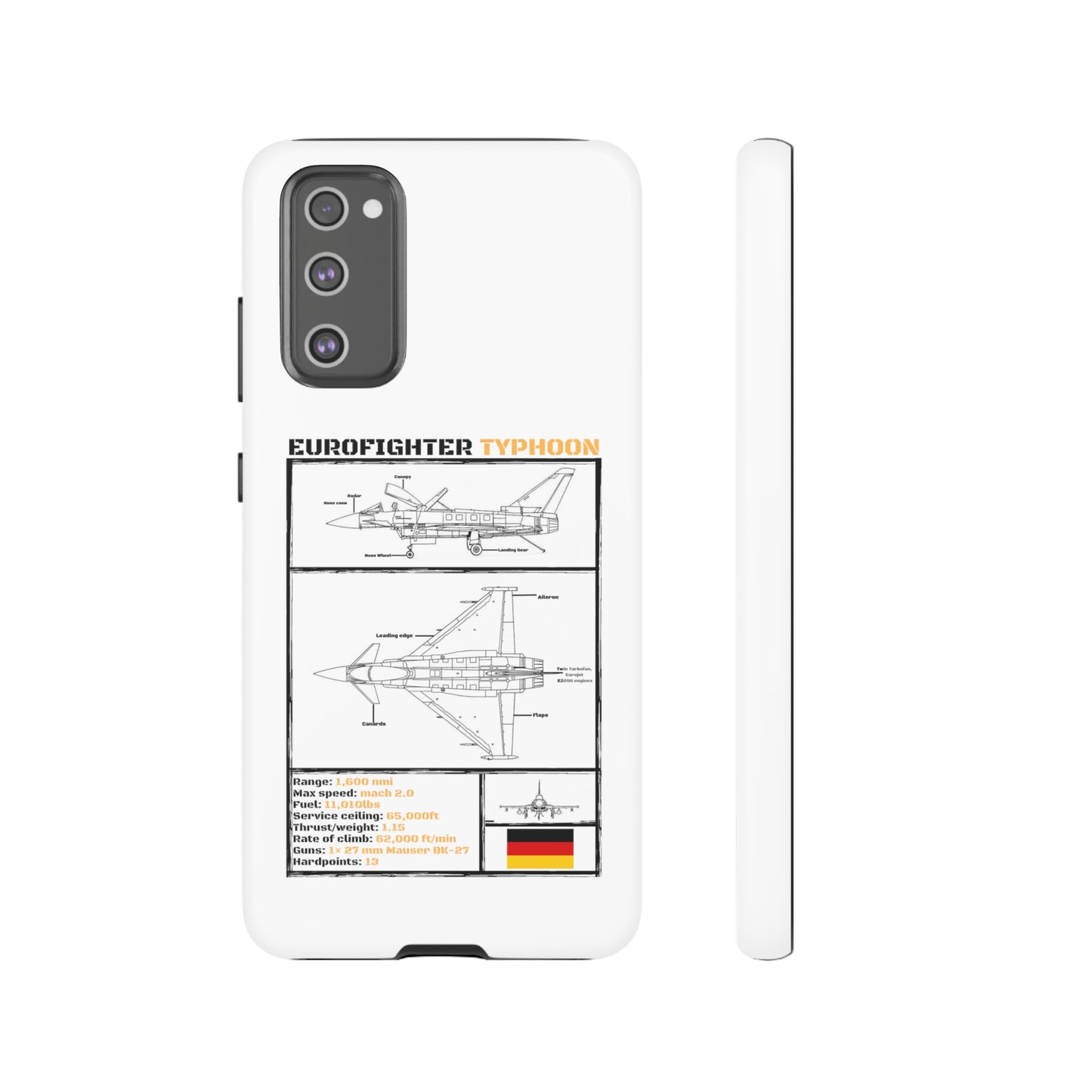 Eurofighter Typhoon Rigid Phone Case (Luftwaffe colour-ways)