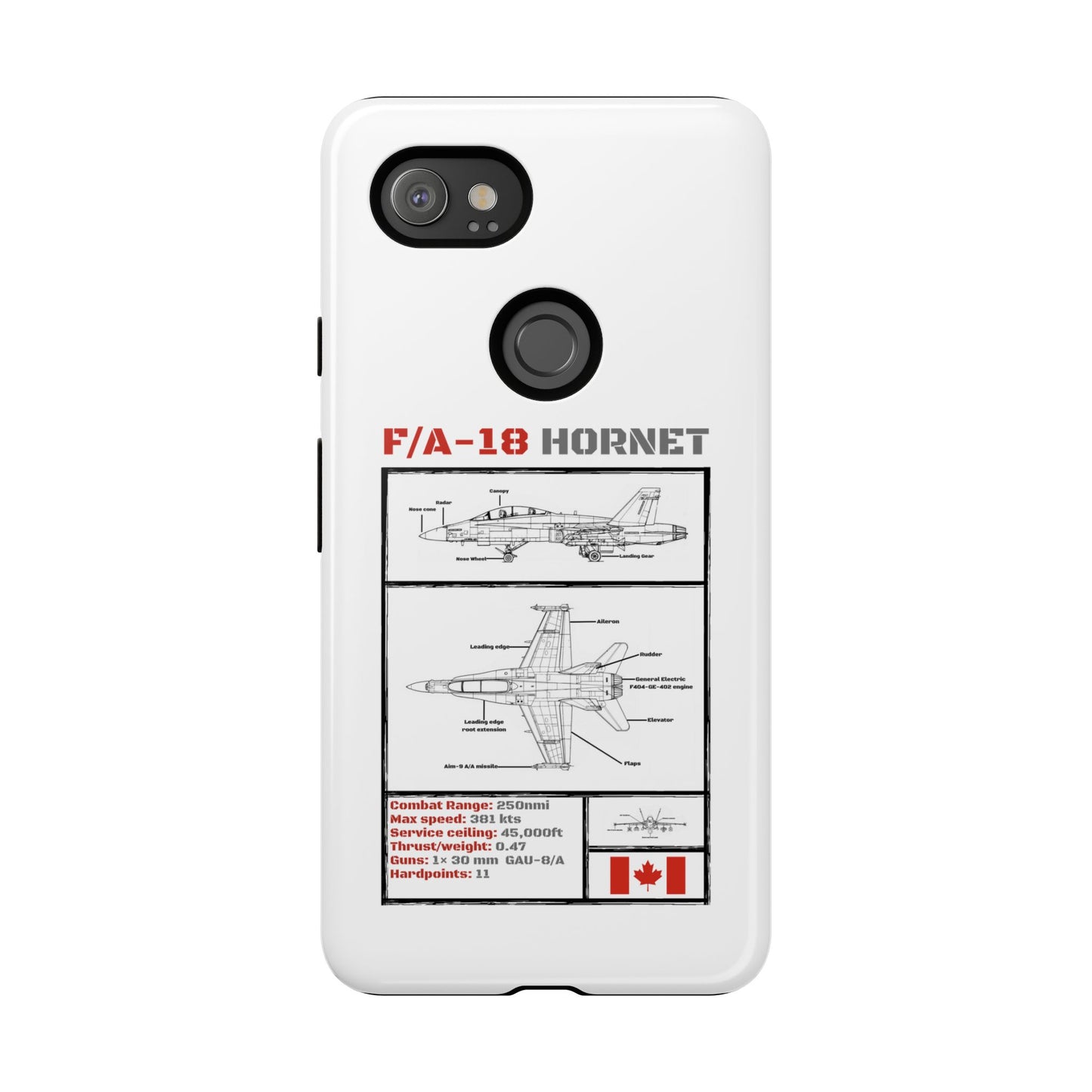 F/A-18 Hornet Schematic edition phone case (RCAF Colour-Way)