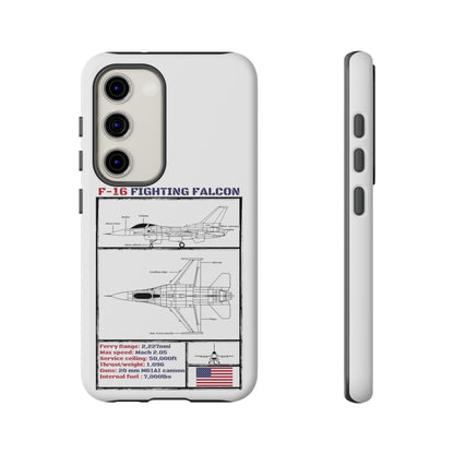 F-16 Schematic rigid Phone Case (USAF colour-ways)