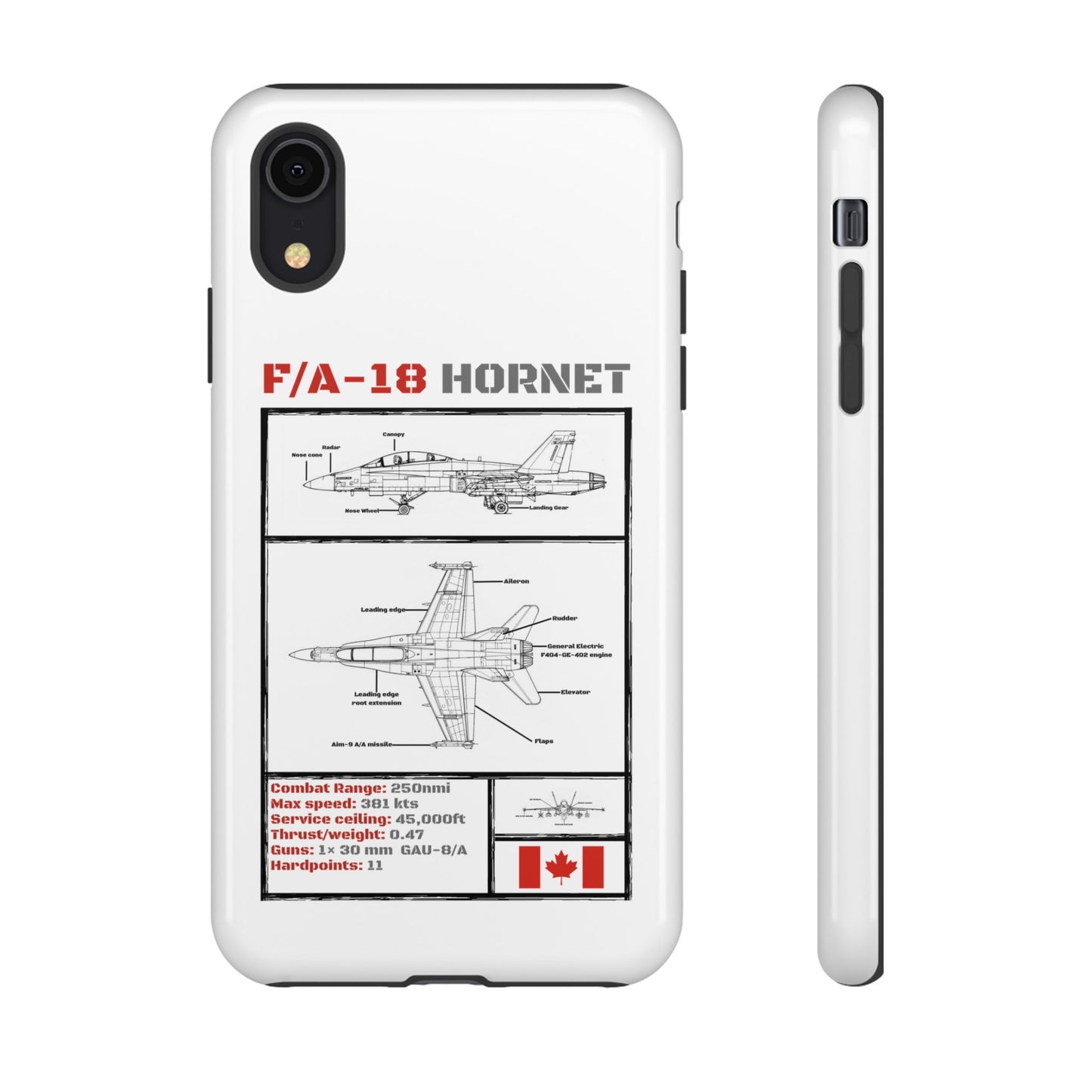 F/A-18 Hornet Schematic edition phone case (RCAF Colour-Way)