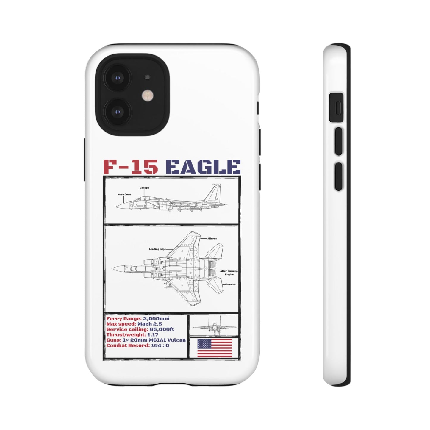 F-15 Schematic edition phone case