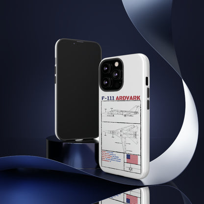 F111 Aardvark  Schematic Durable Phone Case (USAF Colourways)