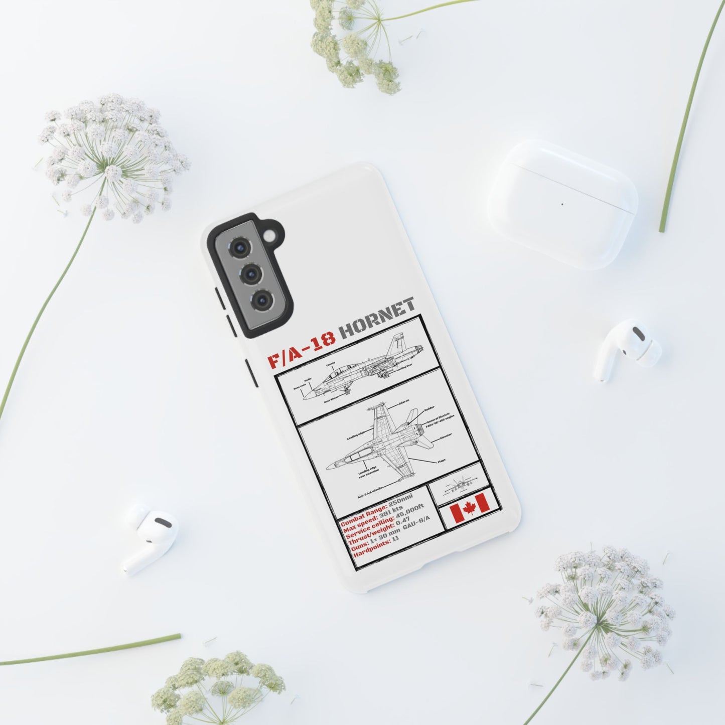 F/A-18 Hornet Schematic edition phone case (RCAF Colour-Way)