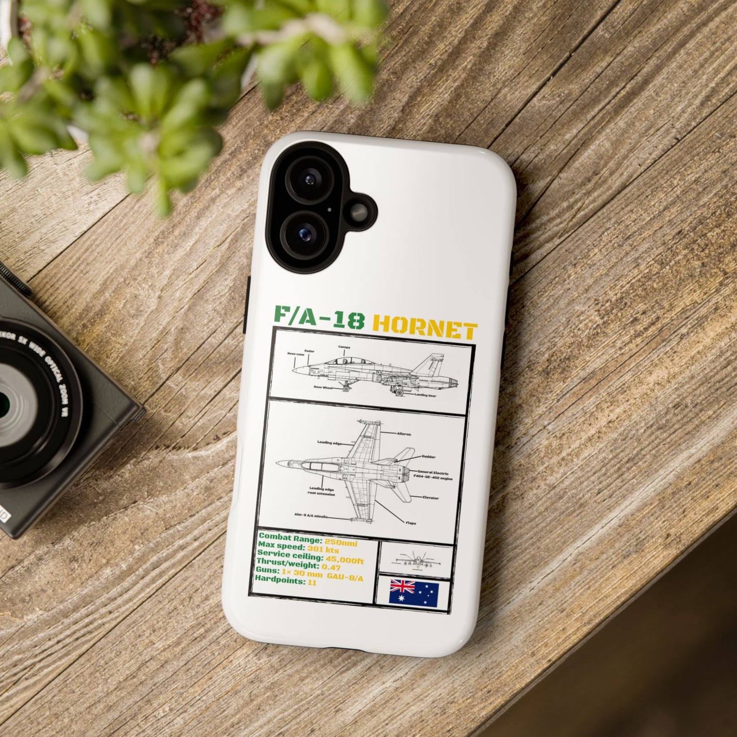 F/A-18 Hornet Schematic edition phone case (RAAF Colour-Way)