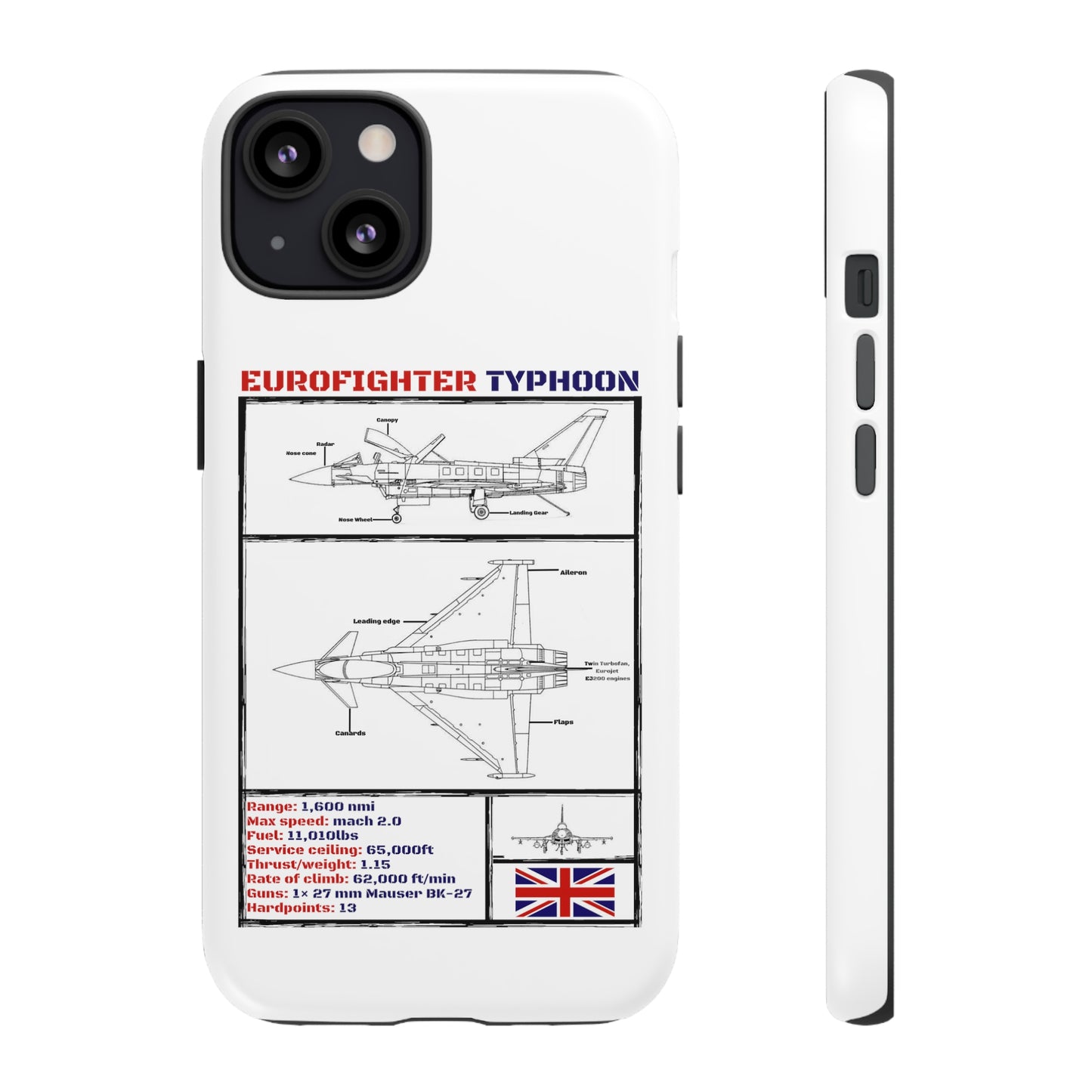 Eurofighter Typhoon Rigid Phone Case (RAF colour-ways)