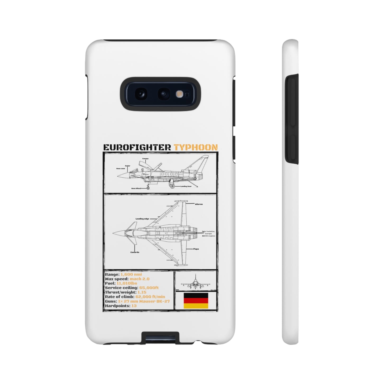 Eurofighter Typhoon Rigid Phone Case (Luftwaffe colour-ways)