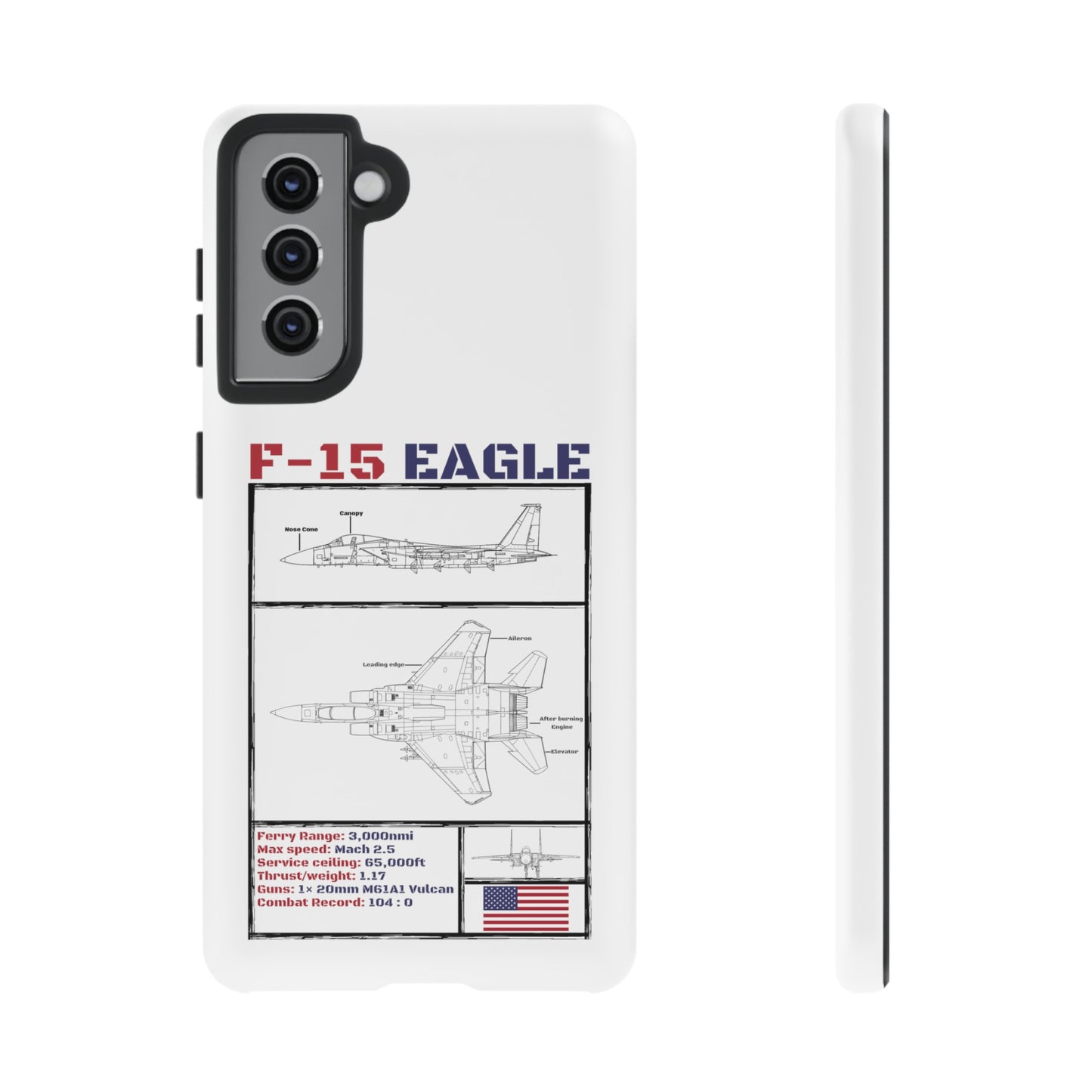 F-15 Schematic rigid Phone Case (USAF colour-ways)