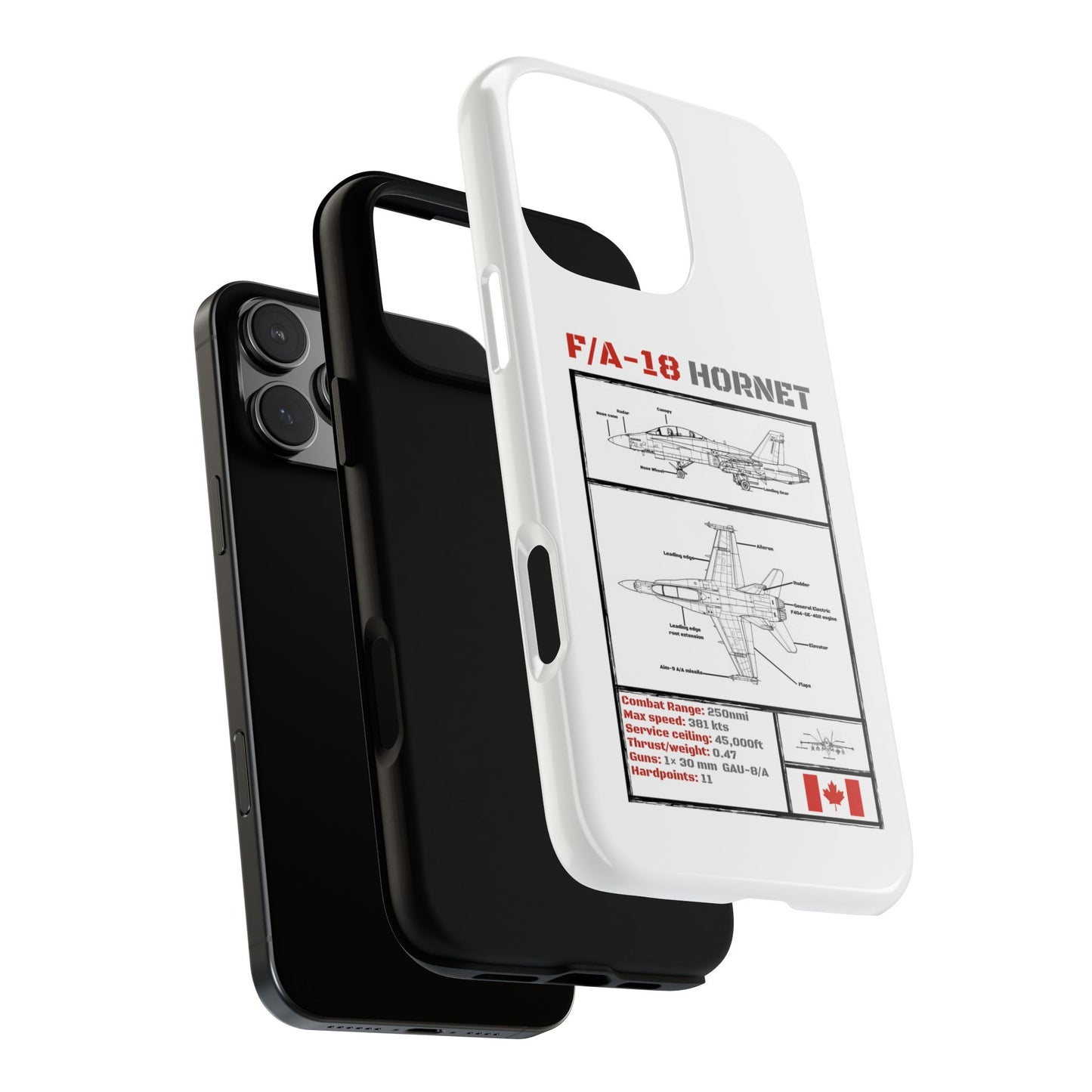 F/A-18 Hornet Schematic edition phone case (RCAF Colour-Way)